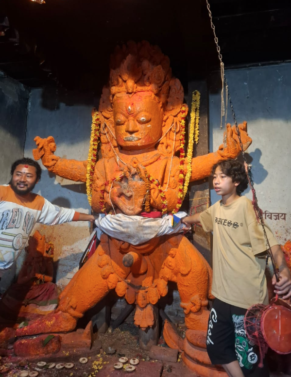 Unmanta Bhairab Statue & Puja at Panauti (पनौतीमा उन्मत्त भैरवको पूर्ण मूर्ति स्थापना तथा पूजा)